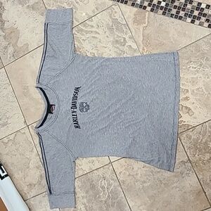 Harley-Davidson Women Long Sleeve Gray Tee